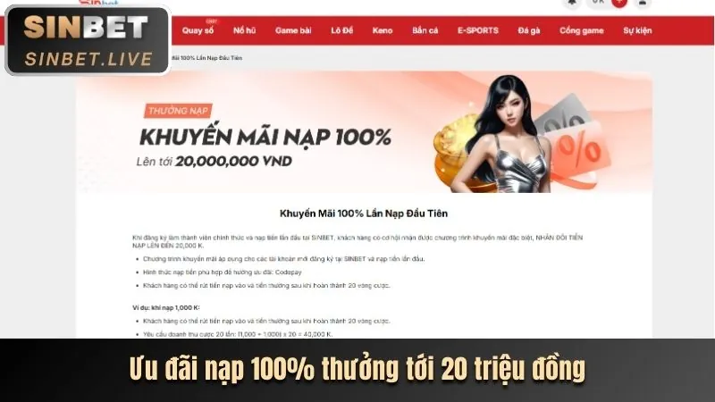 Khuyến mãi nạp tiền cho game bắn cá Unibet Casino